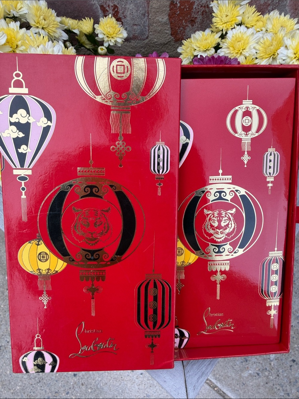 Christian Louboutin Red,Blk.Yellow &Gold Cash envelopes For the Holidays